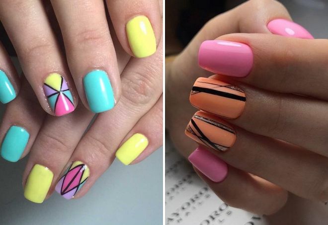 красивый летний маникюр геометрия красивый летний маникюр геометрия