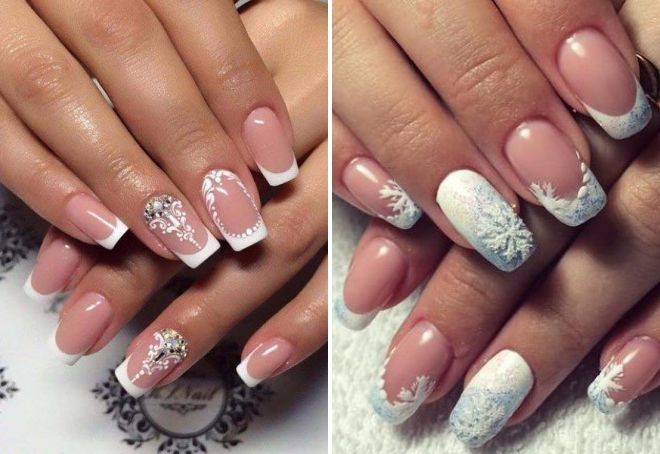 белый новогодний френч белый новогодний френч