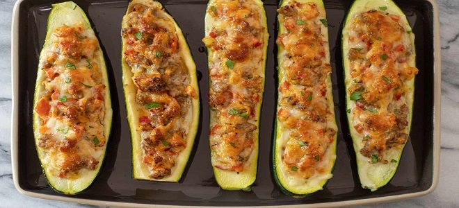 фаршированные кабачки с мясом в духовке фаршированные кабачки с мясом в духовке