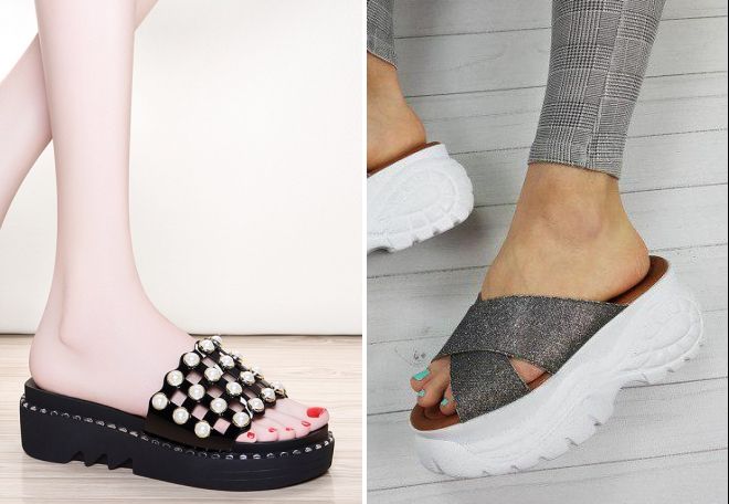 шлепки на платформе шлепки на платформе