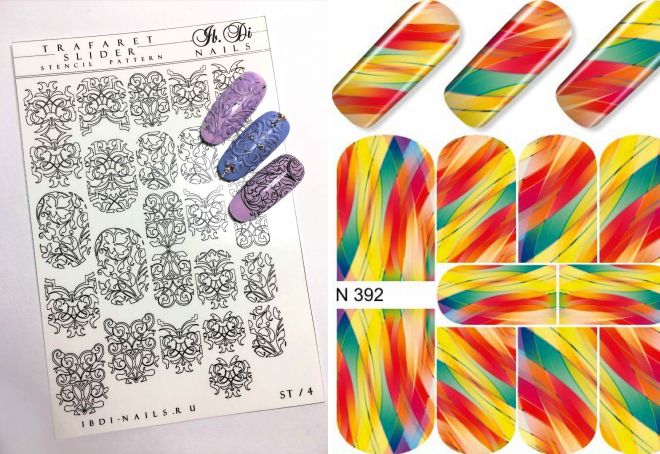 слайдер трафарет для ногтей слайдер трафарет для ногтей