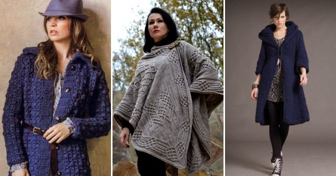 Теплое вязаное пальто Теплое вязаное пальто