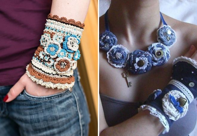 вязаные украшения в стиле бохо вязаные украшения в стиле бохо