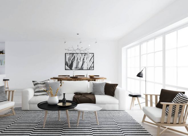 Гостиная спальня в скандинавском стиле Гостиная спальня в скандинавском стиле