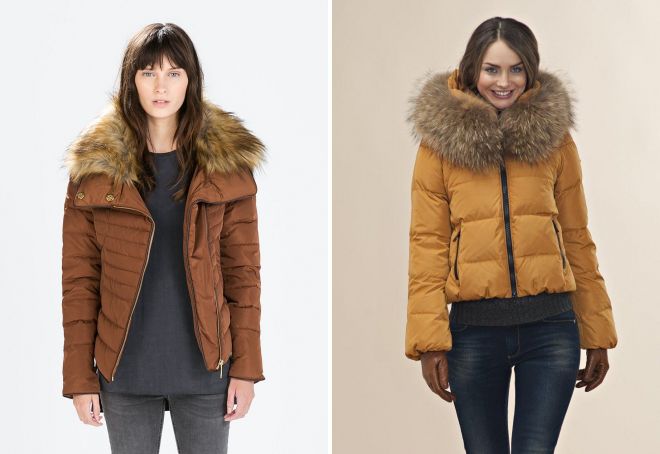 короткий пуховик с мехом короткий пуховик с мехом