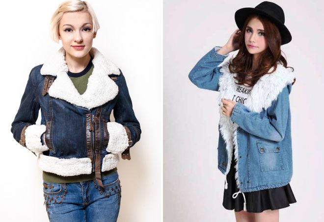 джинсовый зимний бомбер с мехом джинсовый зимний бомбер с мехом