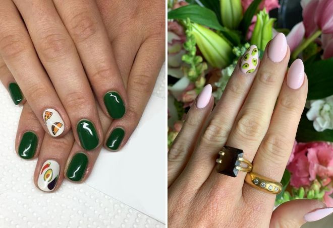 идеи маникюра с авокадо идеи маникюра с авокадо