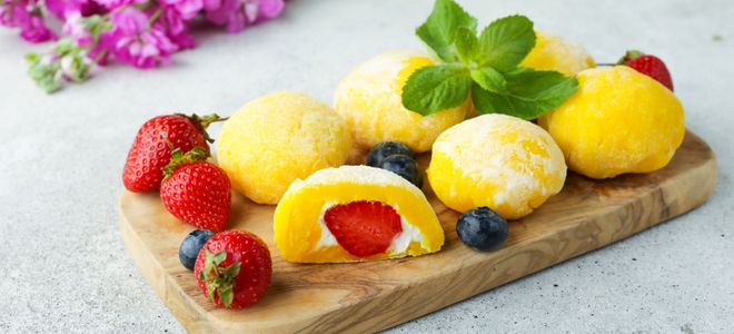 моти с творожным сыром моти с творожным сыром