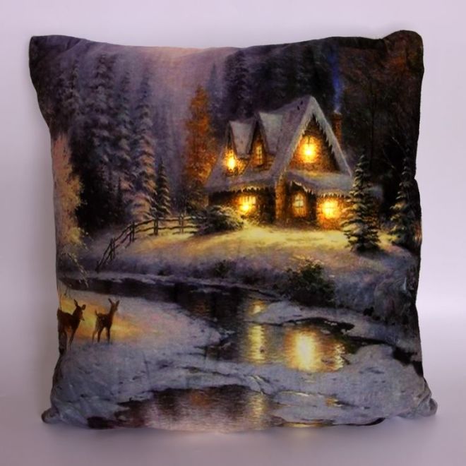 новогодняя подушка со светодиодами новогодняя подушка со светодиодами