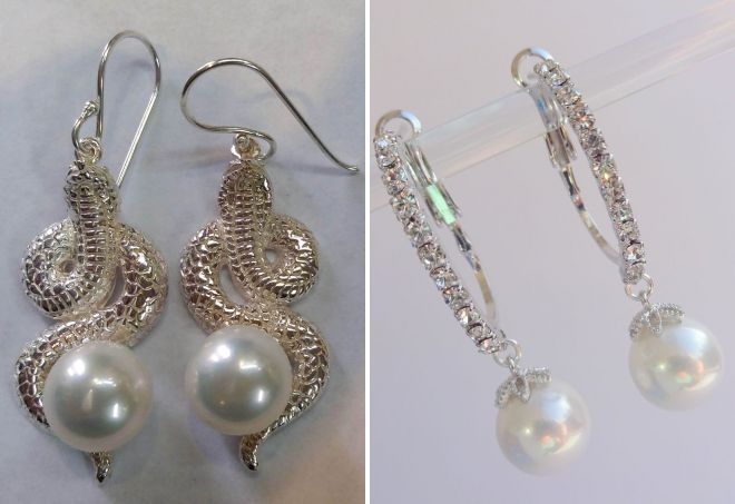 серебряные серьги с жемчугом серебряные серьги с жемчугом