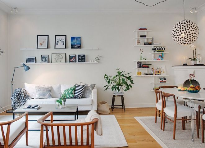 Скандинавский стиль столовая гостиная Скандинавский стиль столовая гостиная