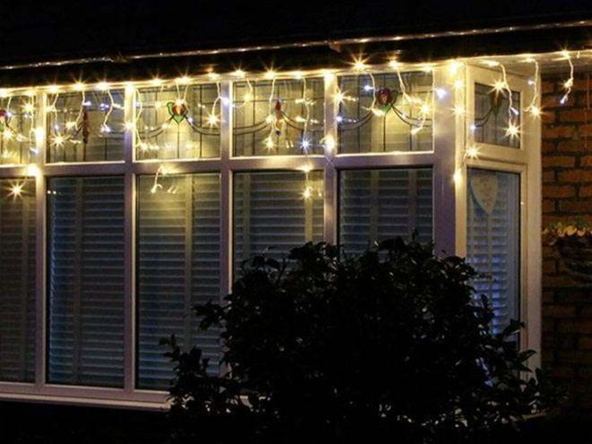 светодиодная бахрома для украшения окна снаружи светодиодная бахрома для украшения окна снаружи