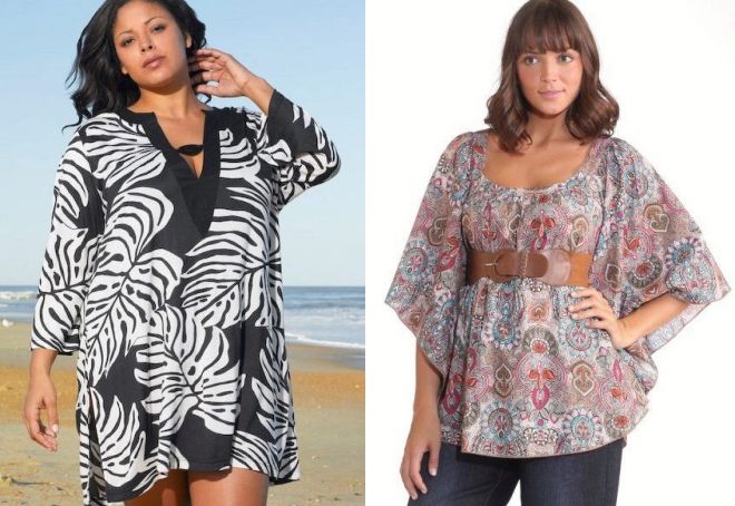 туника из шифона для полных туника из шифона для полных