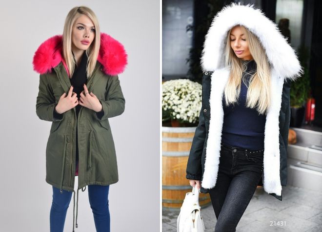 женская куртка парка с мехом женская куртка парка с мехом