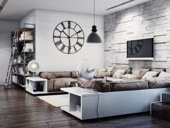 дизайн гостиной в стиле лофт белый дизайн гостиной в стиле лофт белый