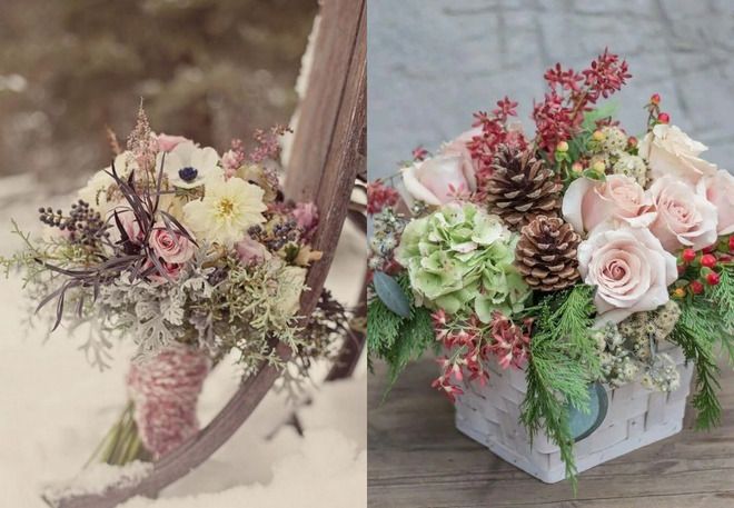 красивый зимний букет цветов красивый зимний букет цветов