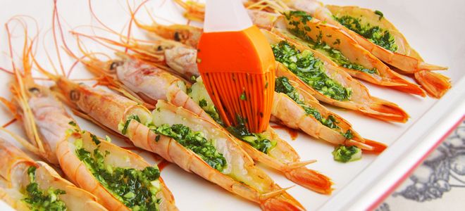 лангустины с соусом песто лангустины с соусом песто