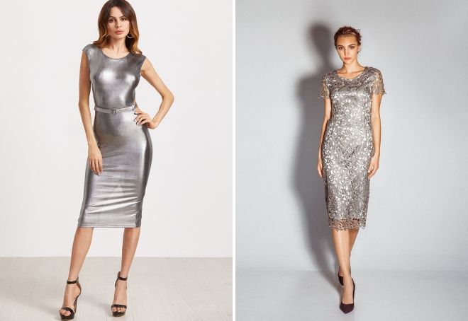 серебристое платье футляр серебристое платье футляр