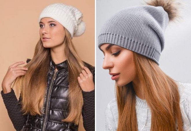 шапка чулок с помпоном шапка чулок с помпоном