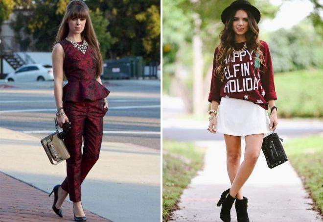 винный цвет в одежде винный цвет в одежде