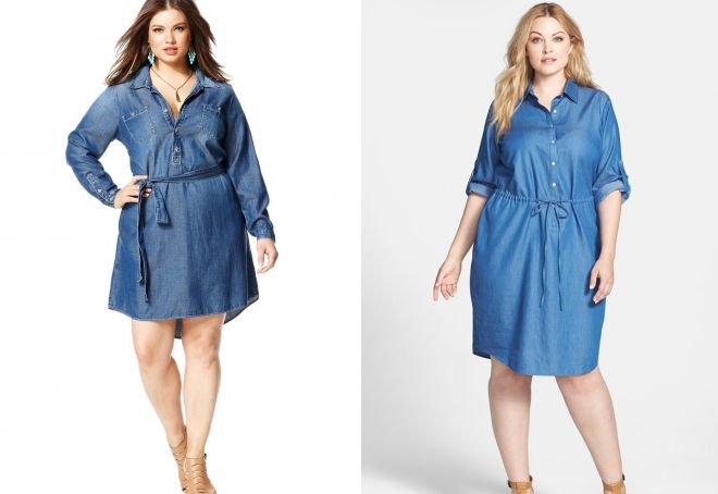 джинсовое платье рубашка для полных джинсовое платье рубашка для полных