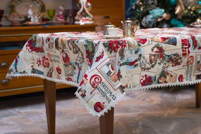 гобеленовая новогодняя скатерть гобеленовая новогодняя скатерть