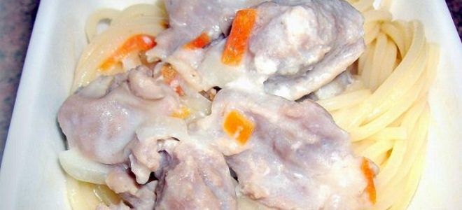 куриные желудки в сливках на сковороде куриные желудки в сливках на сковороде