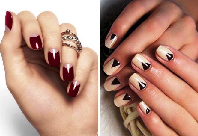 лунный маникюр с помощью трафарета лунный маникюр с помощью трафарета