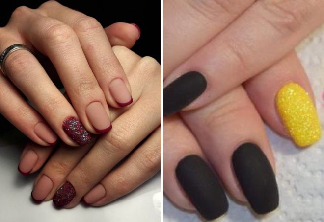 матовый маникюр с песком матовый маникюр с песком