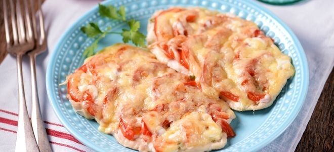 отбивные с помидором и сыром в духовке отбивные с помидором и сыром в духовке