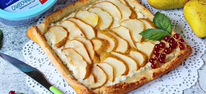 пирог с грушей и творожным сыром пирог с грушей и творожным сыром