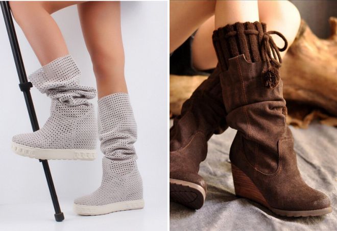 вязаные сапоги на танкетке вязаные сапоги на танкетке