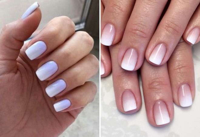 белый маникюр градиент белый маникюр градиент