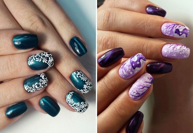 маникюр кошачий глаз с рисунком маникюр кошачий глаз с рисунком