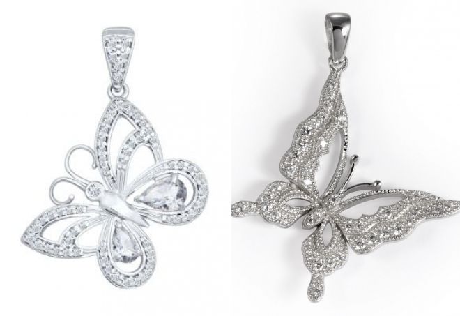 серебряная подвеска бабочка серебряная подвеска бабочка