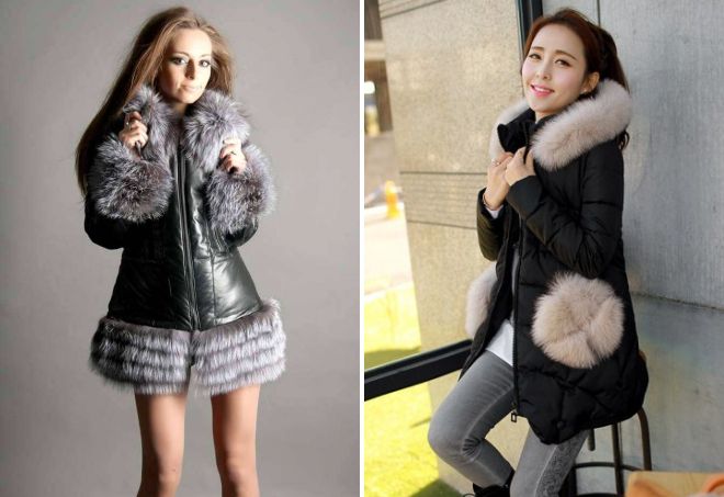 стильные пуховики с мехом стильные пуховики с мехом