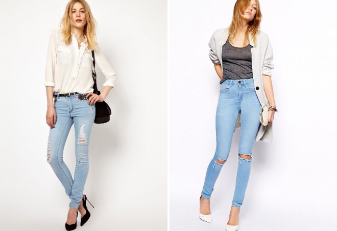 узкие рваные джинсы узкие рваные джинсы