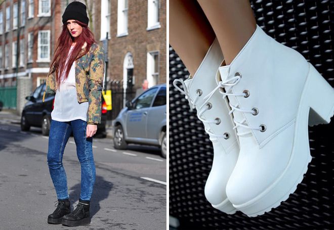 высокие ботиинки на платформе высокие ботиинки на платформе