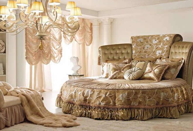 Интерьер спальни в стиле барокко