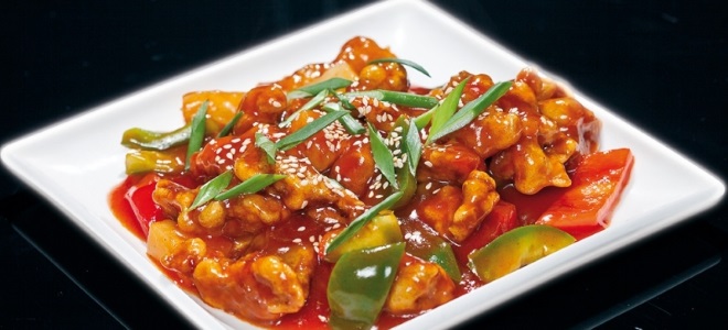 Курица по-пекински в кисло-сладком соусе