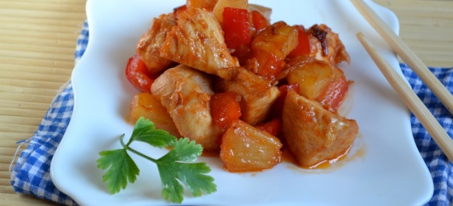 курица в кисло-сладком соусе