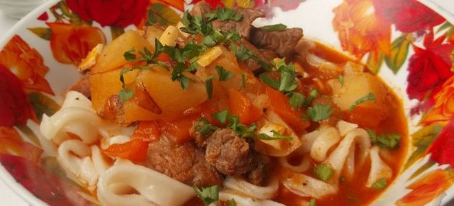 Лагман из говядины