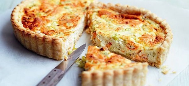 открытый пирог с курицей