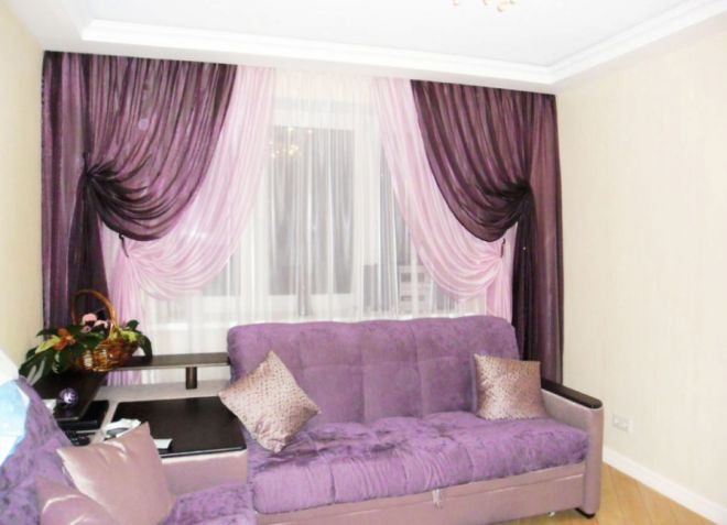 сиреневые шторы