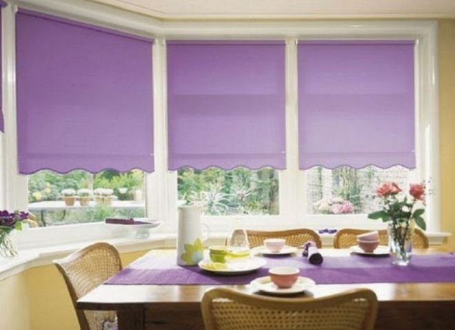 сиреневые шторы