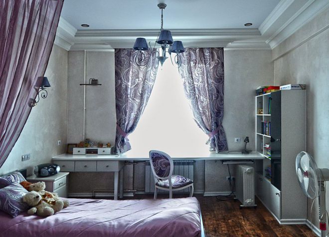 сиреневые шторы