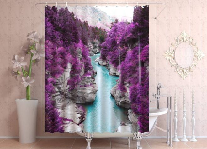 сиреневые шторы