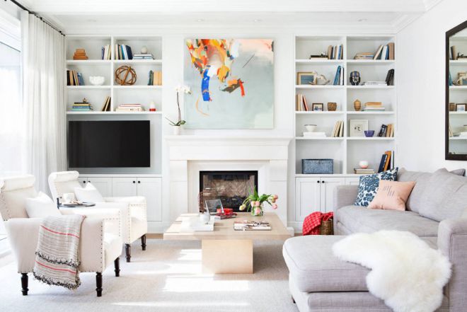 стеллаж в гостиную 13