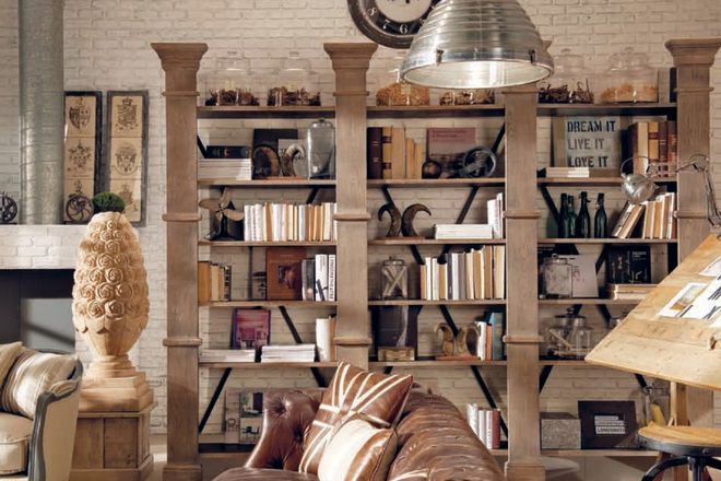 стеллаж в гостиную 9