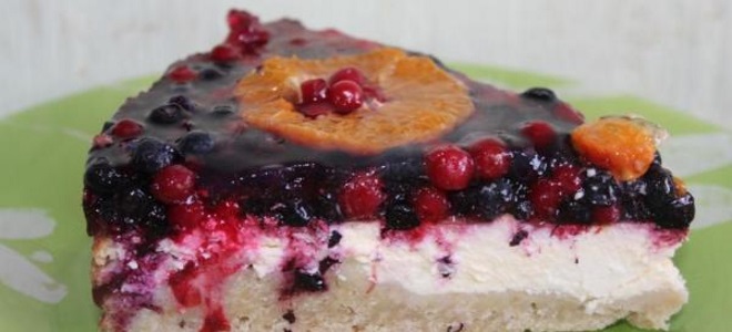 Творожный торт с желе